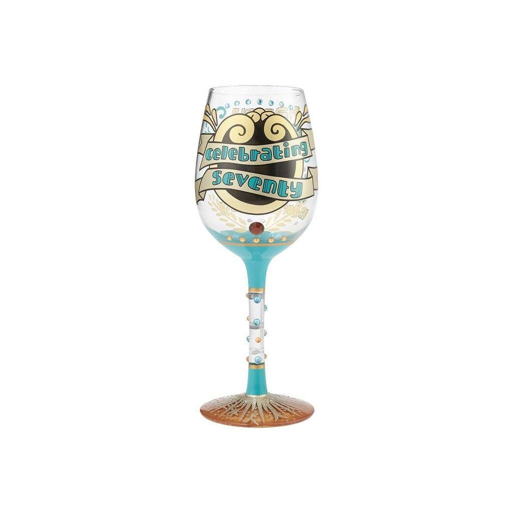 70th Birthday Wine Glass by Lolita®-Wine Glass-Designs by Lolita® (Enesco)-Top Notch Gift Shop