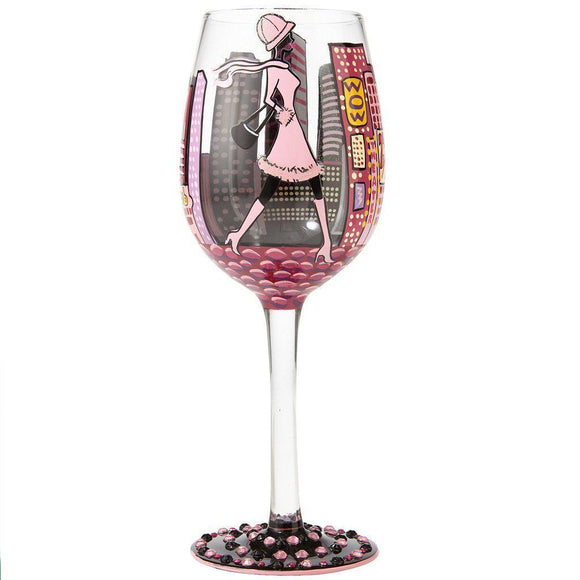 City Life Wine Glass by Lolita®-Wine Glass-Designs by Lolita® (Enesco)-Top Notch Gift Shop