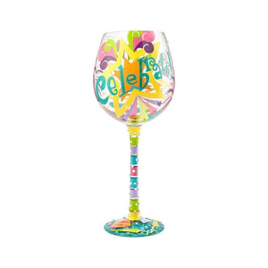 Celebrate Super Bling Wine Glass by Lolita®-Wine Glass-Designs by Lolita® (Enesco)-Top Notch Gift Shop