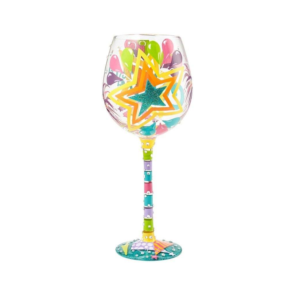 Celebrate Super Bling Wine Glass by Lolita®-Wine Glass-Designs by Lolita® (Enesco)-Top Notch Gift Shop