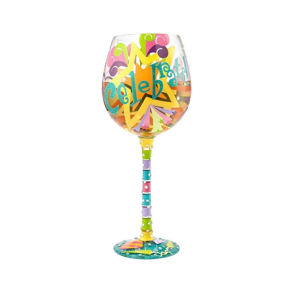 Celebrate Super Bling Wine Glass by Lolita®-Wine Glass-Designs by Lolita® (Enesco)-Top Notch Gift Shop