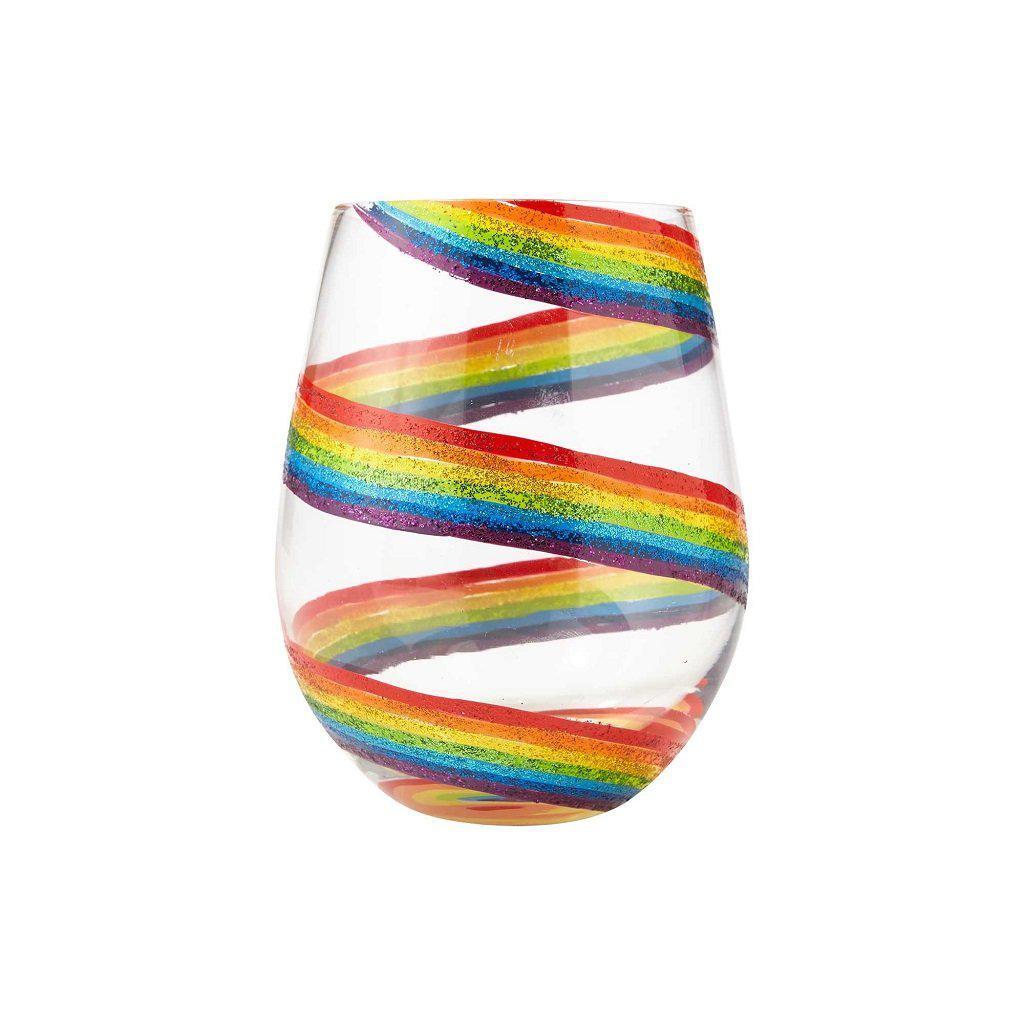 Rainbow Stemless Wine Glass by Lolita®-Stemless Wine Glass-Designs by Lolita® (Enesco)-Top Notch Gift Shop