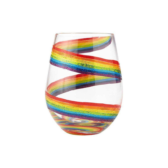 Rainbow Stemless Wine Glass by Lolita®-Stemless Wine Glass-Designs by Lolita® (Enesco)-Top Notch Gift Shop