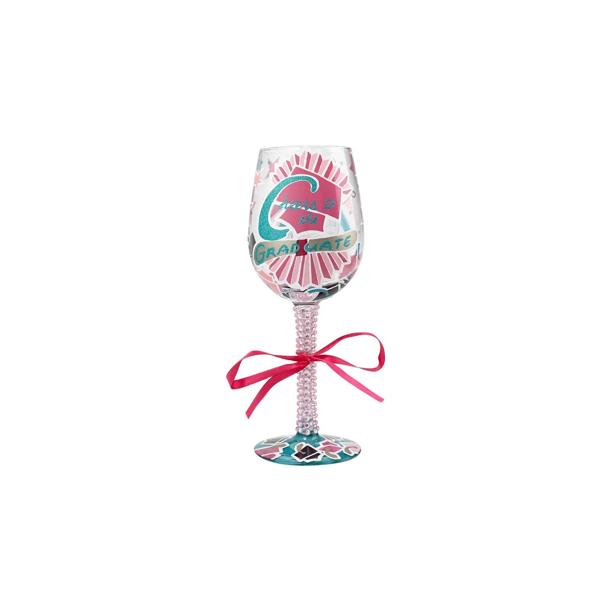 Cheers To The Graduate Wine Glass by Lolita®-Wine Glass-Designs by Lolita® (Enesco)-Top Notch Gift Shop