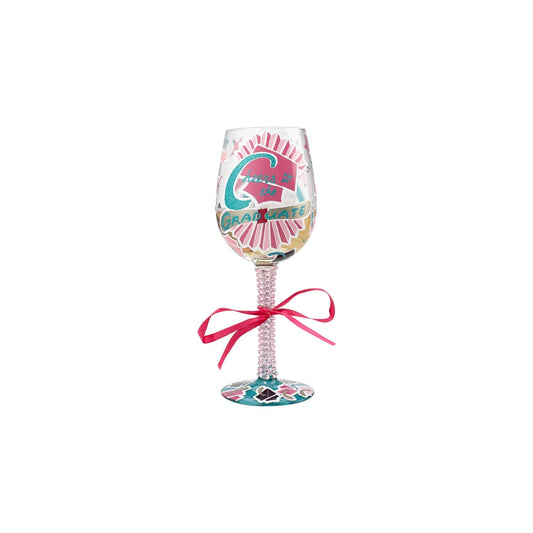 Cheers To The Graduate Wine Glass by Lolita®-Wine Glass-Designs by Lolita® (Enesco)-Top Notch Gift Shop