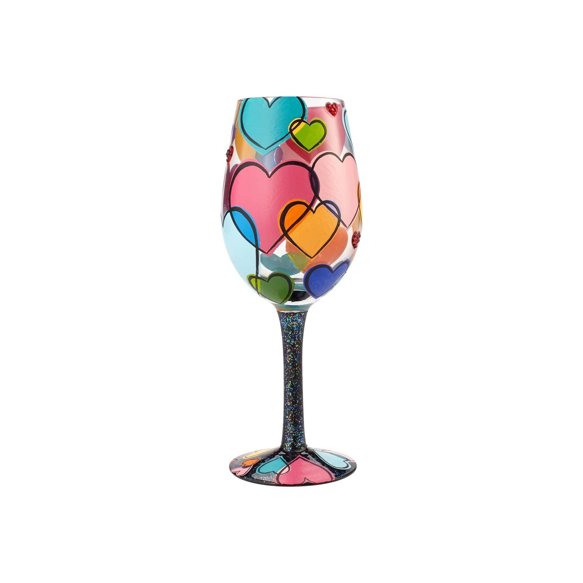 Love Is All Around Us Wine Glass by Lolita®-Wine Glass-Designs by Lolita® (Enesco)-Top Notch Gift Shop