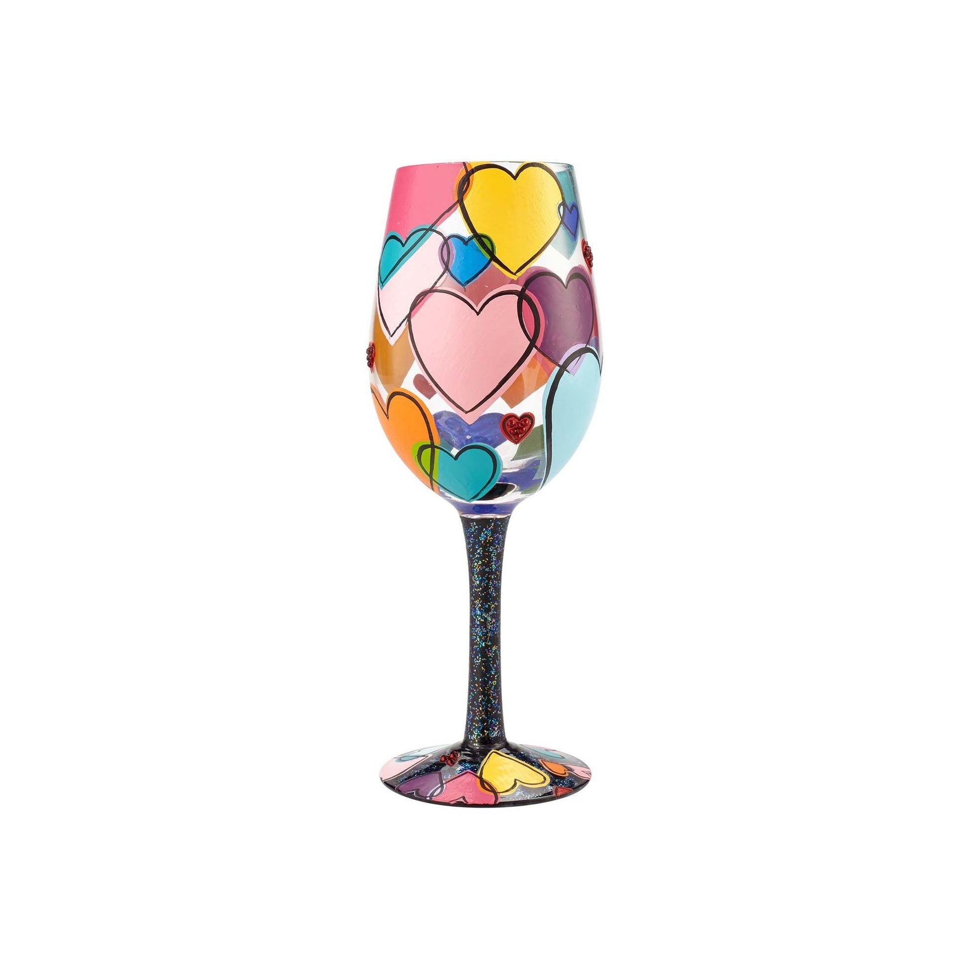 Love Is All Around Us Wine Glass by Lolita®-Wine Glass-Designs by Lolita® (Enesco)-Top Notch Gift Shop