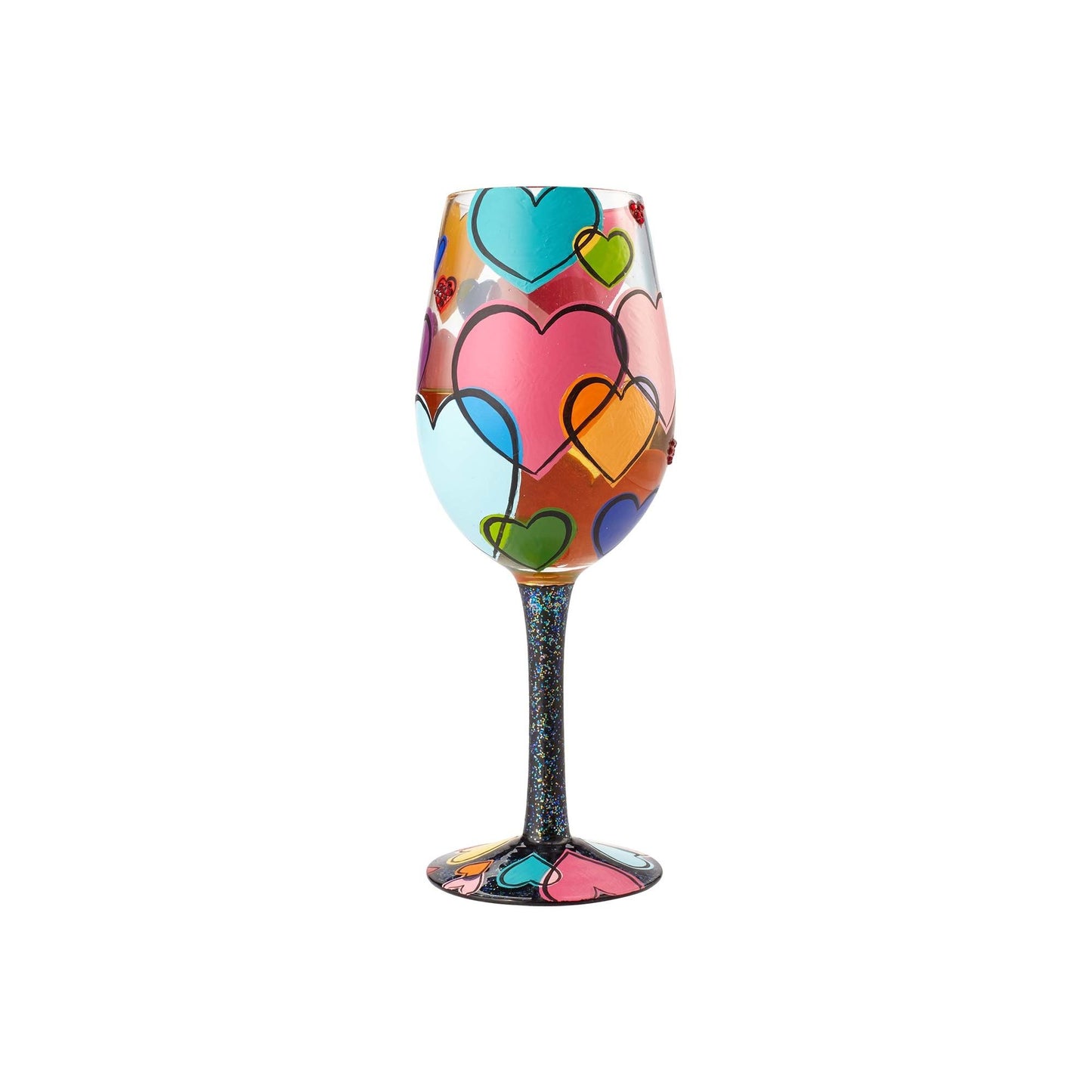 Love Is All Around Us Wine Glass by Lolita®-Wine Glass-Designs by Lolita® (Enesco)-Top Notch Gift Shop