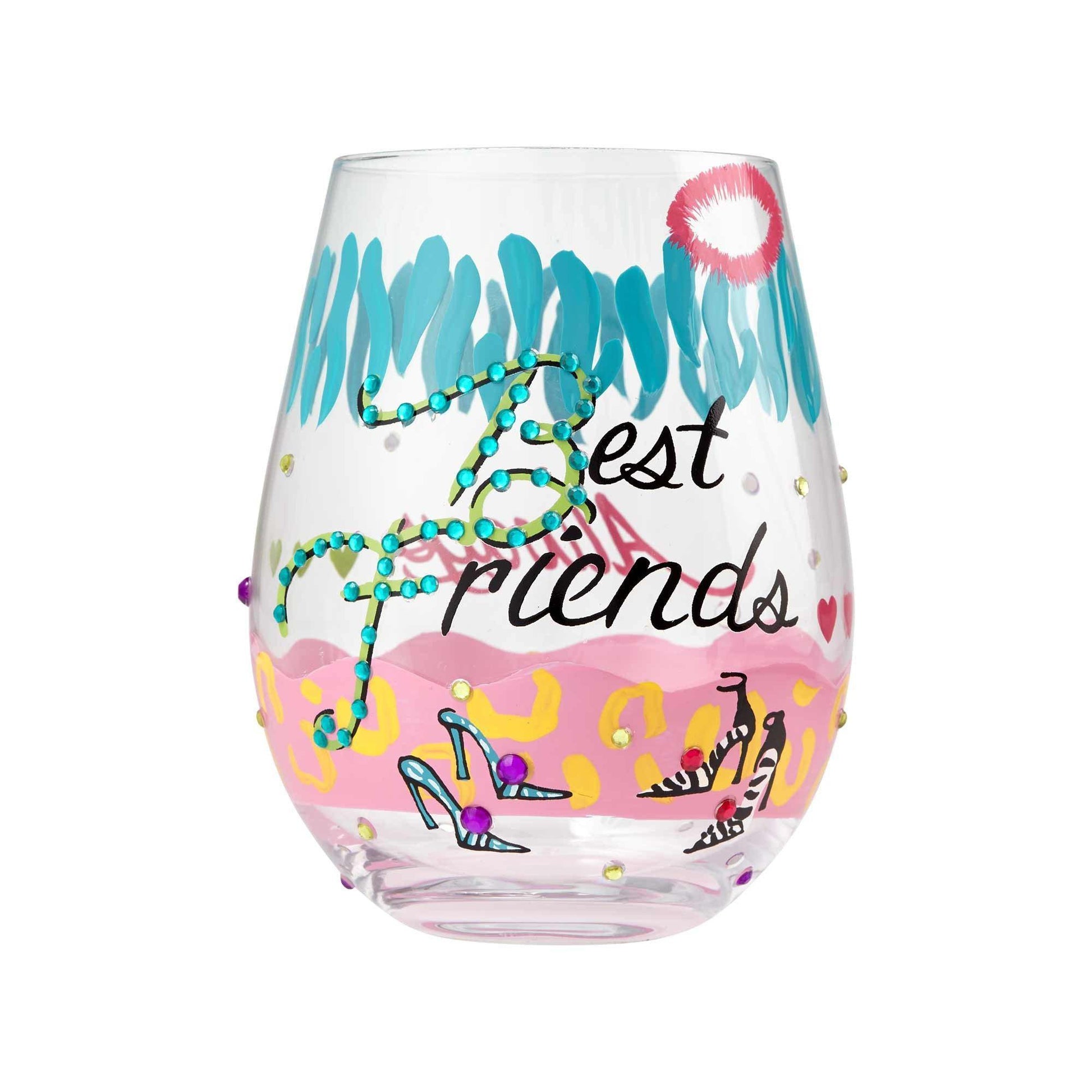 Best Friends Stemless Wine Glass by Lolita® - (Set of 2)-Stemless Wine Glass-Designs by Lolita® (Enesco)-Top Notch Gift Shop