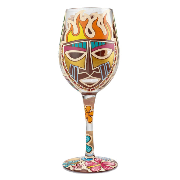 Tiki Wine Glass by Lolita®-Wine Glass-Designs by Lolita® (Enesco)-Top Notch Gift Shop