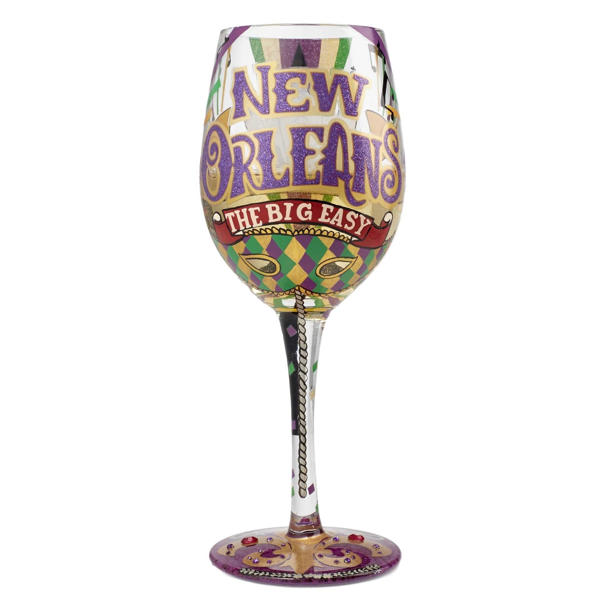 The Big Easy Wine Glass by Lolita®-Wine Glass-Designs by Lolita® (Enesco)-Top Notch Gift Shop