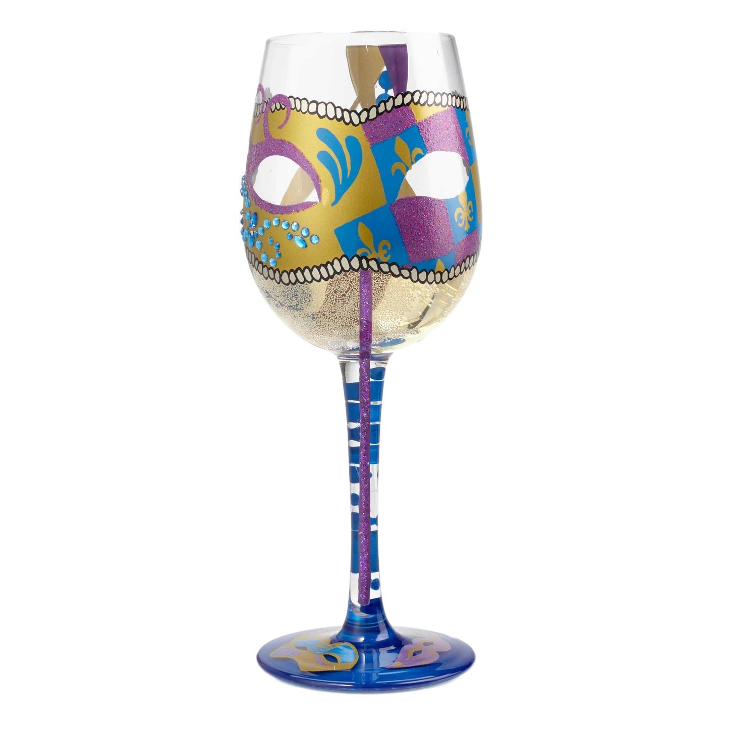 Party Gras Wine Glass by Lolita®-Wine Glass-Designs by Lolita® (Enesco)-Top Notch Gift Shop