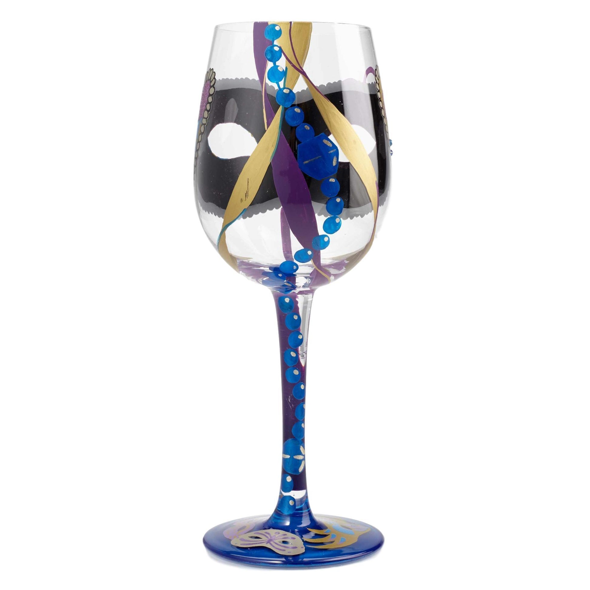 Party Gras Wine Glass by Lolita®-Wine Glass-Designs by Lolita® (Enesco)-Top Notch Gift Shop