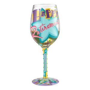 Happy Retirement Wine Glass by Lolita®-Wine Glass-Designs by Lolita® (Enesco)-Top Notch Gift Shop