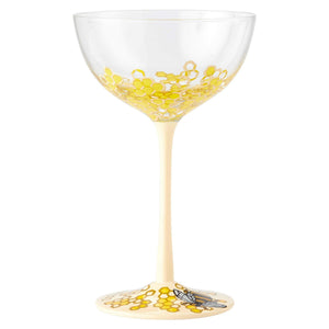 Bee's Knees Coupe Glass by Lolita-Coupe Glasses-Designs by Lolita® (Enesco)-Top Notch Gift Shop