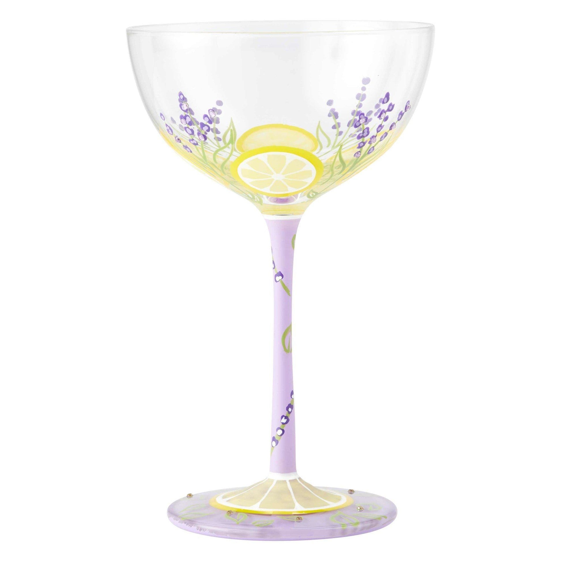 Lavender Lemonade Coupe Glass by Lolita-Coupe Glasses-Designs by Lolita® (Enesco)-Top Notch Gift Shop