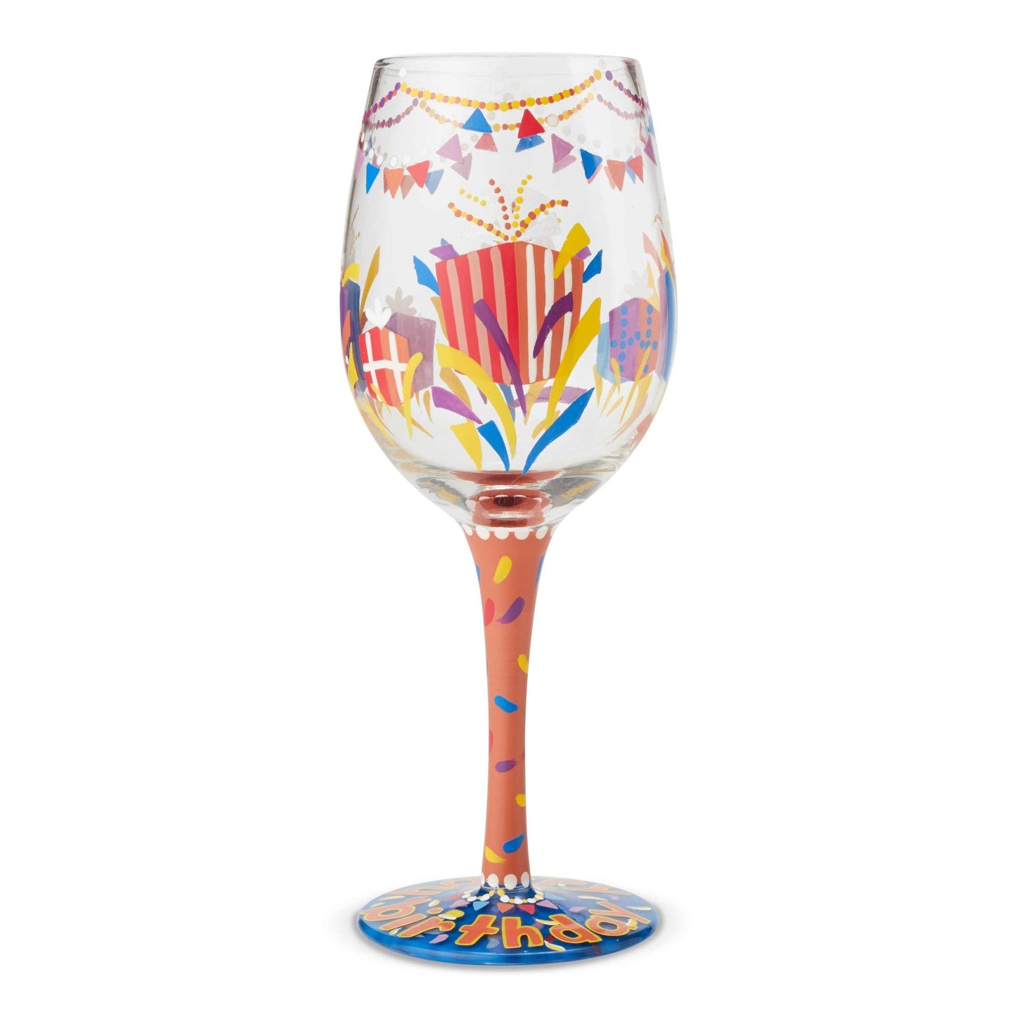 Birthday Present Wine Glass by Lolita-Wine Glass-Designs by Lolita® (Enesco)-Top Notch Gift Shop