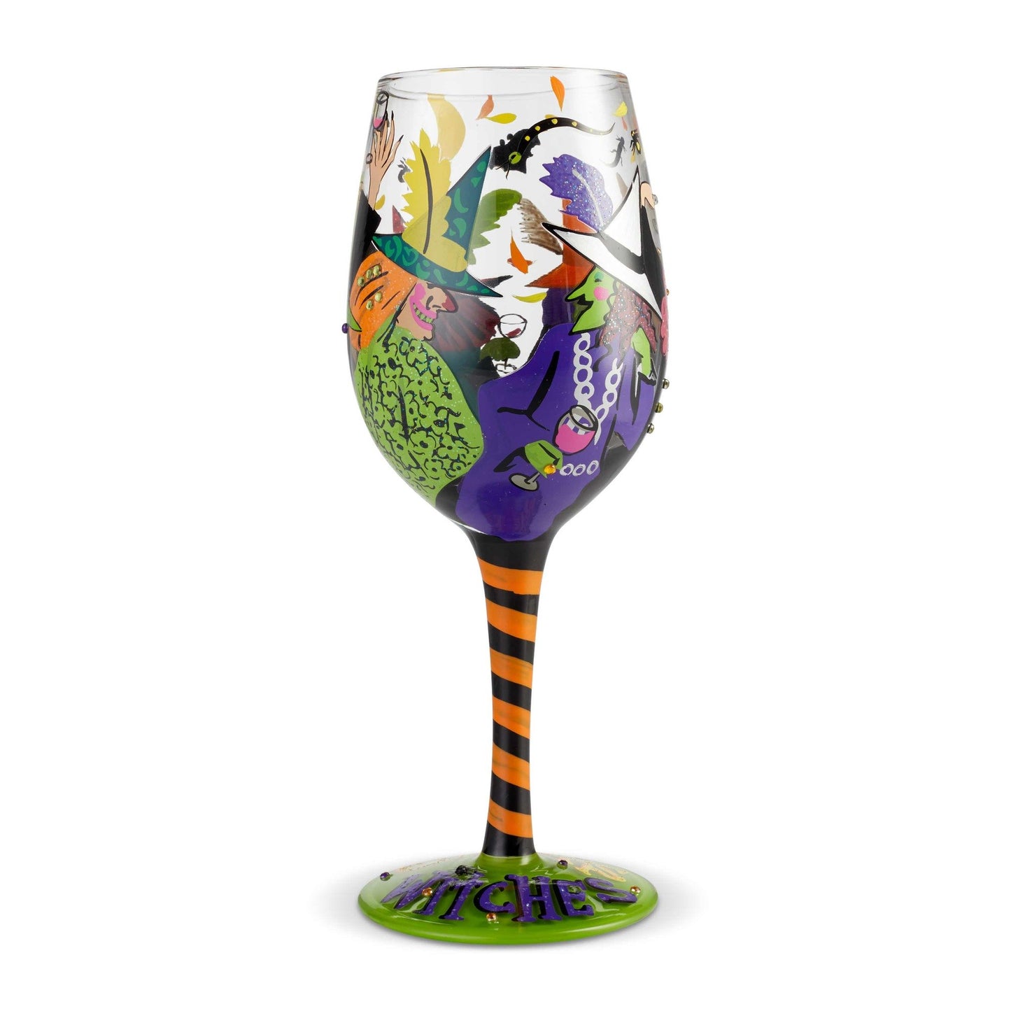 Cheers Witches Wine Glass by Lolita®-Wine Glass-Designs by Lolita® (Enesco)-Top Notch Gift Shop