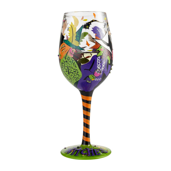 Cheers Witches Wine Glass by Lolita®-Wine Glass-Designs by Lolita® (Enesco)-Top Notch Gift Shop