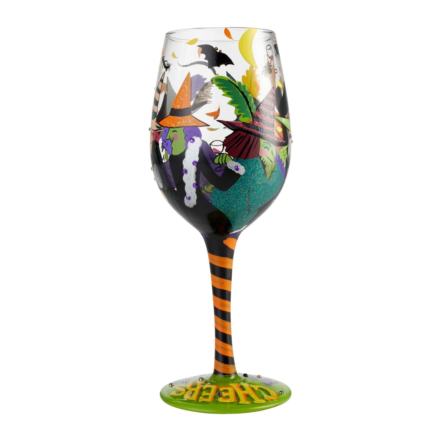 Cheers Witches Wine Glass by Lolita®-Wine Glass-Designs by Lolita® (Enesco)-Top Notch Gift Shop