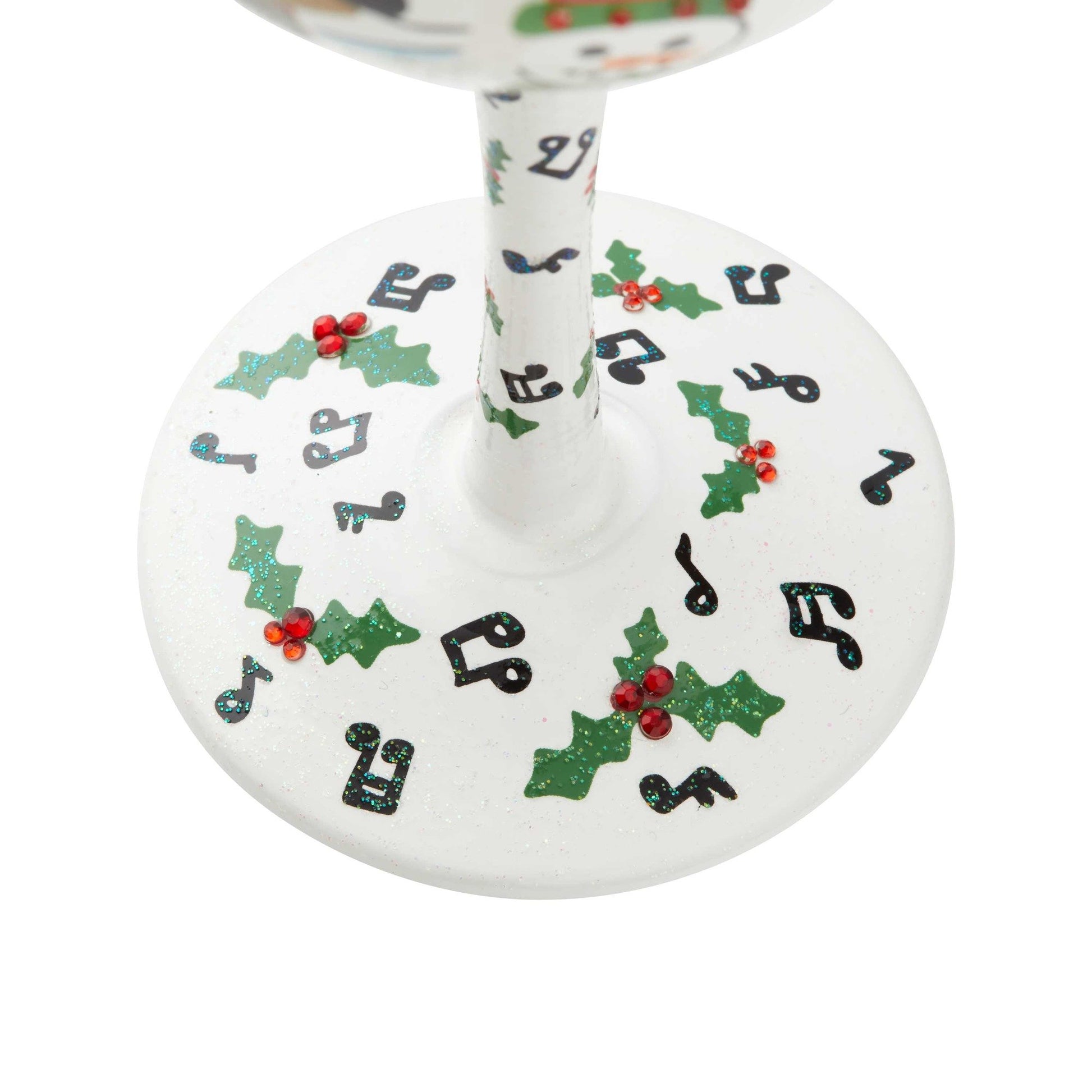 Singing in the Snow Wine Glass by Lolita®-Wine Glass-Designs by Lolita® (Enesco)-Top Notch Gift Shop