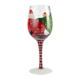 Stuck Santa Wine Glass by Lolita®-Wine Glass-Designs by Lolita® (Enesco)-Top Notch Gift Shop