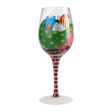 Stuck Santa Wine Glass by Lolita®-Wine Glass-Designs by Lolita® (Enesco)-Top Notch Gift Shop