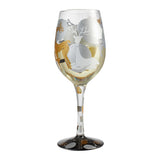 Visions of Reindeer Wine Glass by Lolita®-Wine Glass-Designs by Lolita® (Enesco)-Top Notch Gift Shop