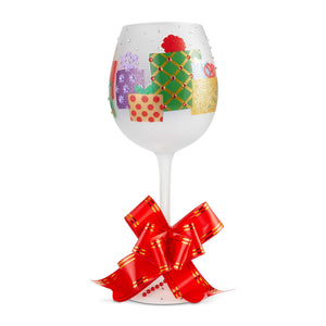 Yuletide Treasures Super Bling Wine Glass by Lolita®-Wine Glass-Designs by Lolita® (Enesco)-Top Notch Gift Shop