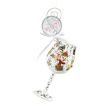 Singing in the Snow Mini Wine Glass Ornament by Lolita®-Ornament-Designs by Lolita® (Enesco)-Top Notch Gift Shop