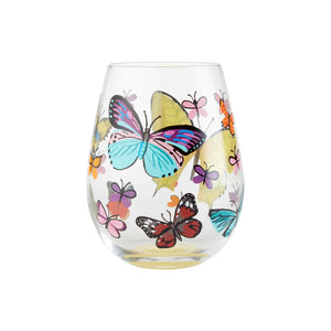 Butterfly Stemless Wine Glass by Lolita®-Stemless Wine Glass-Designs by Lolita® (Enesco)-Top Notch Gift Shop