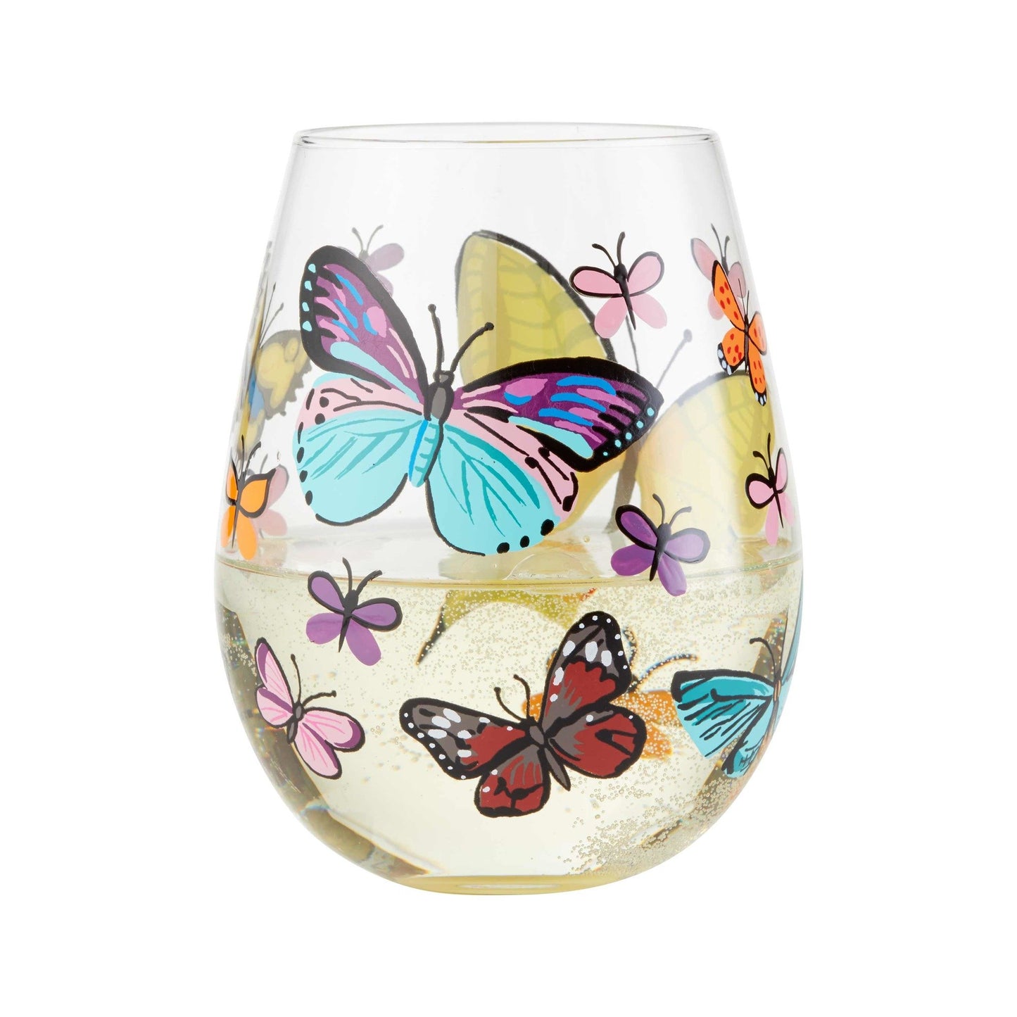 Butterfly Stemless Wine Glass by Lolita®-Stemless Wine Glass-Designs by Lolita® (Enesco)-Top Notch Gift Shop