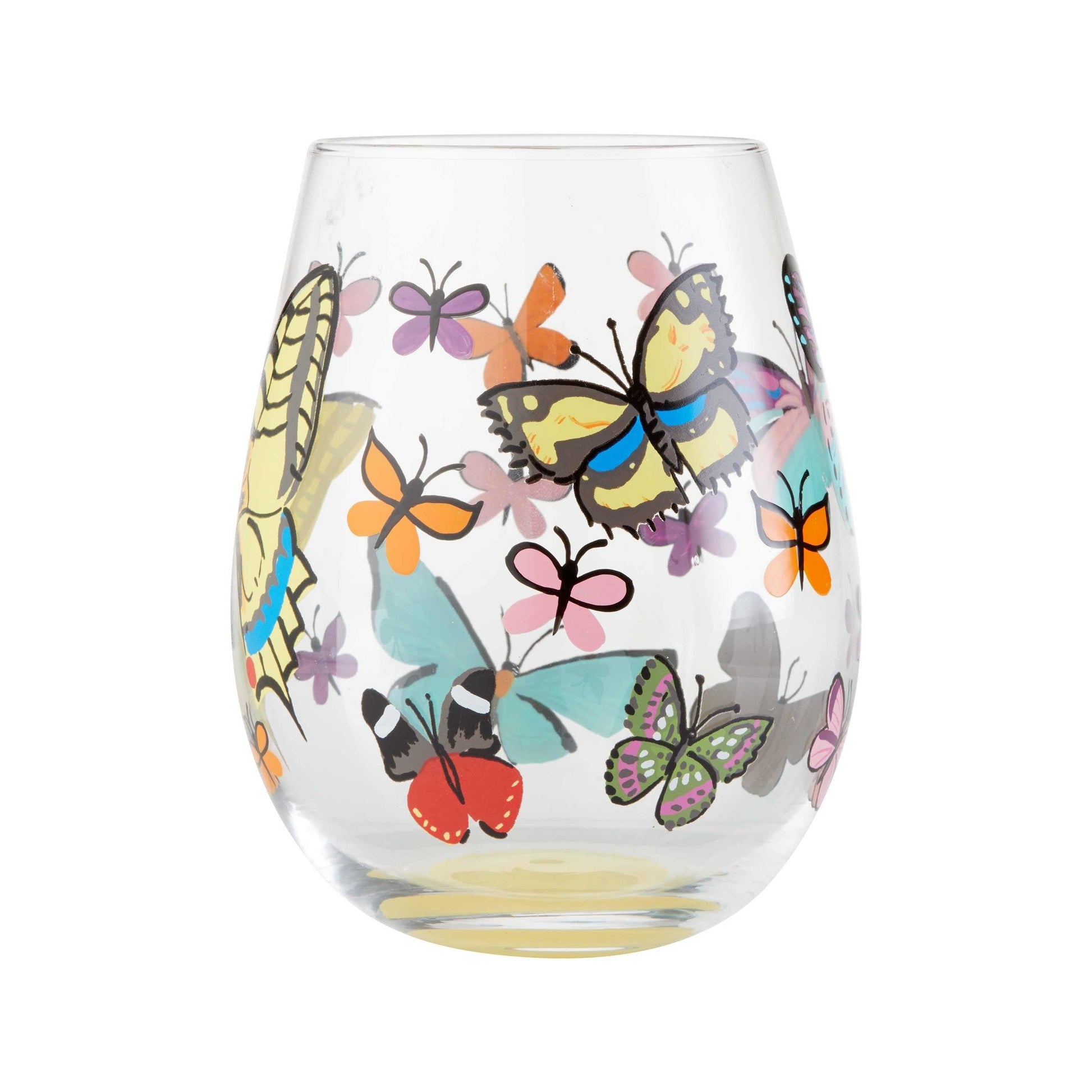 Butterfly Stemless Wine Glass by Lolita®-Stemless Wine Glass-Designs by Lolita® (Enesco)-Top Notch Gift Shop