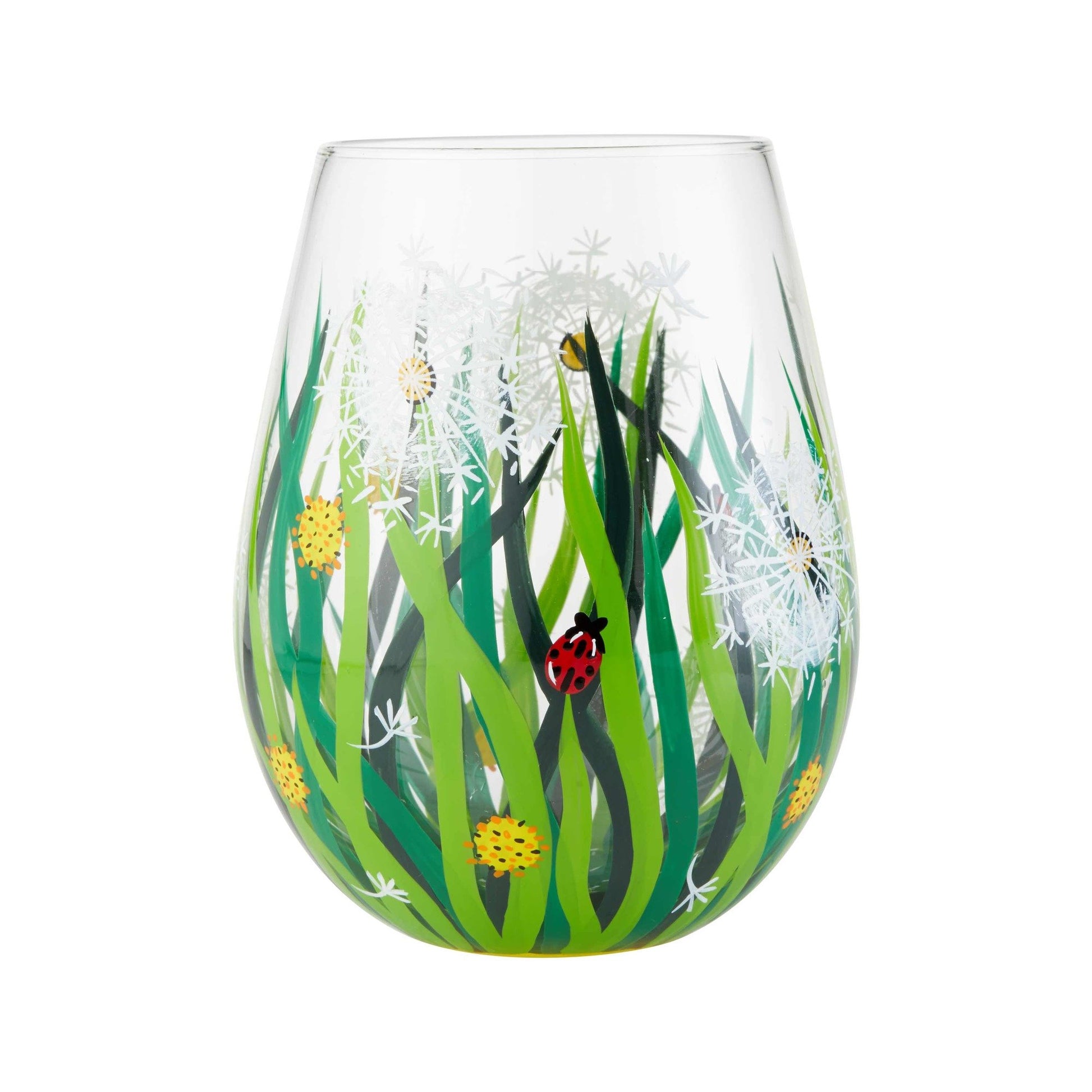 Dandelion Stemless Wine Glass by Lolita®-Stemless Wine Glass-Designs by Lolita® (Enesco)-Top Notch Gift Shop