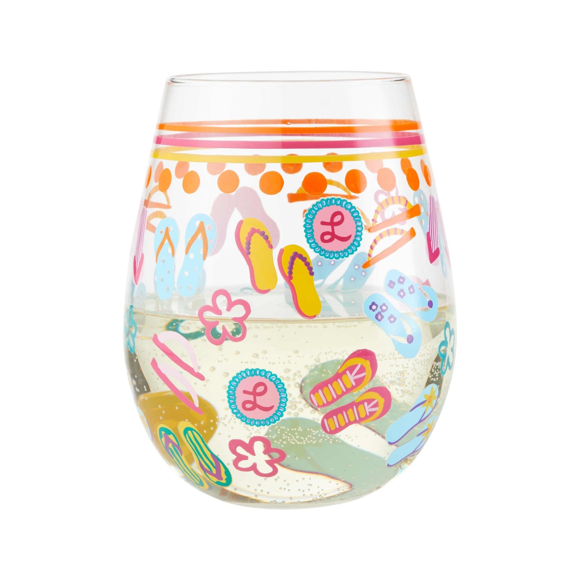 Flip Flips Stemless Wine Glass by Lolita®-Stemless Wine Glass-Designs by Lolita® (Enesco)-Top Notch Gift Shop