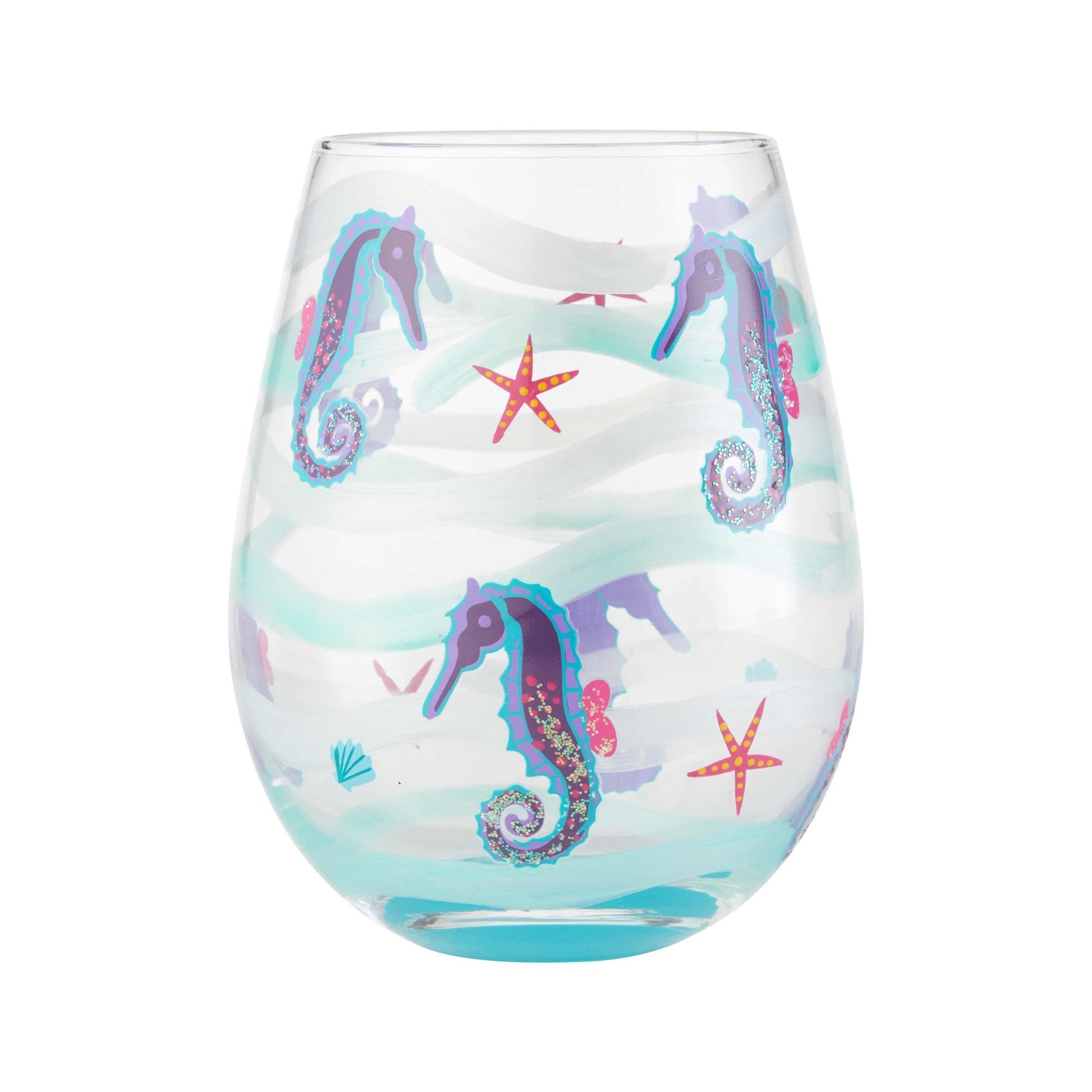 Seahorse Stemless Wine Glass by Lolita®-Stemless Wine Glass-Designs by Lolita® (Enesco)-Top Notch Gift Shop