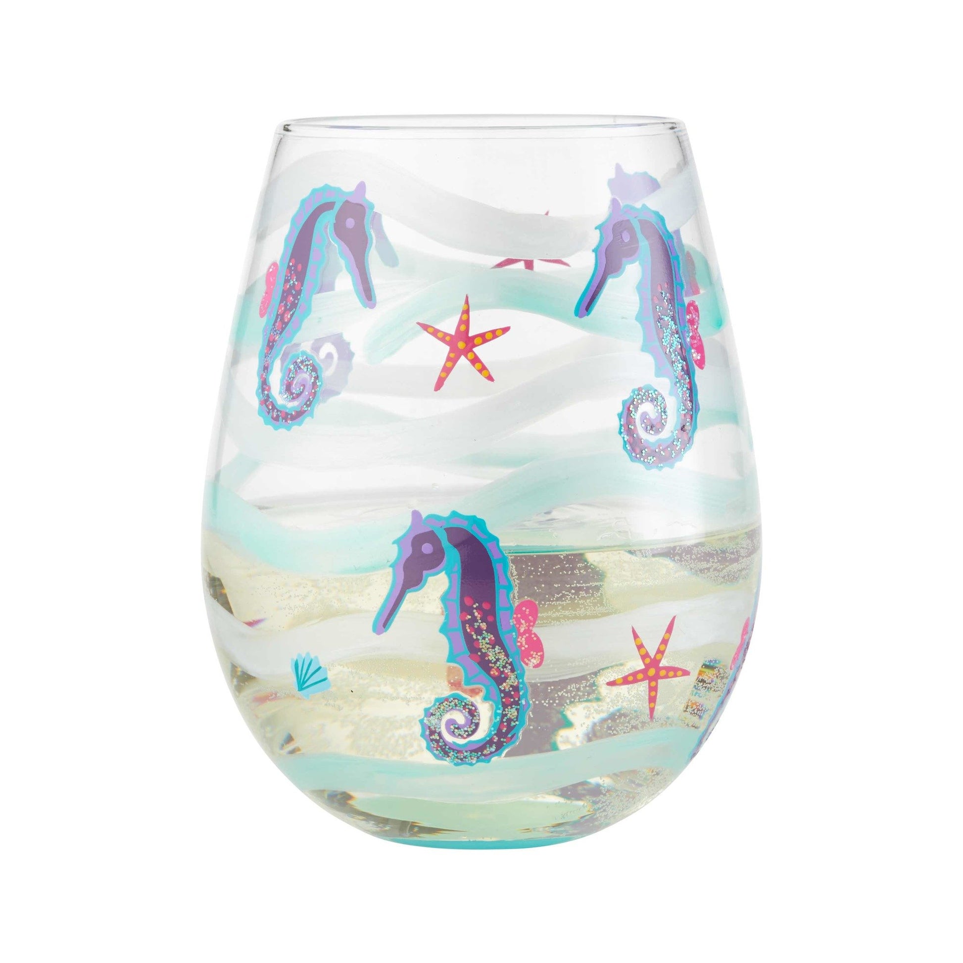 Seahorse Stemless Wine Glass by Lolita®-Stemless Wine Glass-Designs by Lolita® (Enesco)-Top Notch Gift Shop