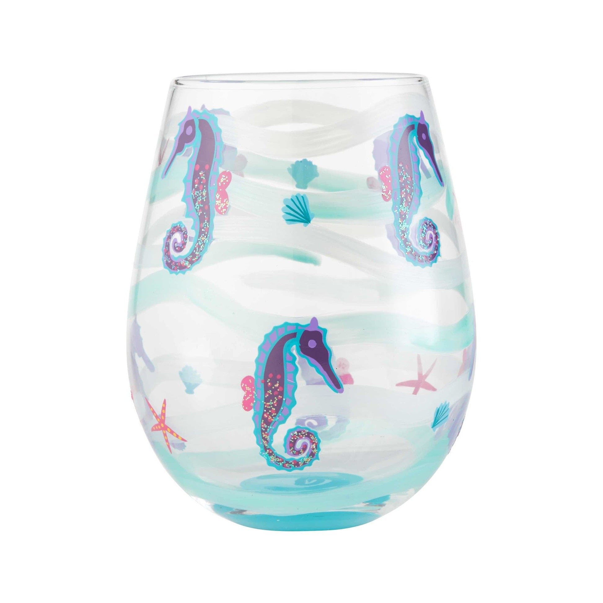 Seahorse Stemless Wine Glass by Lolita®-Stemless Wine Glass-Designs by Lolita® (Enesco)-Top Notch Gift Shop