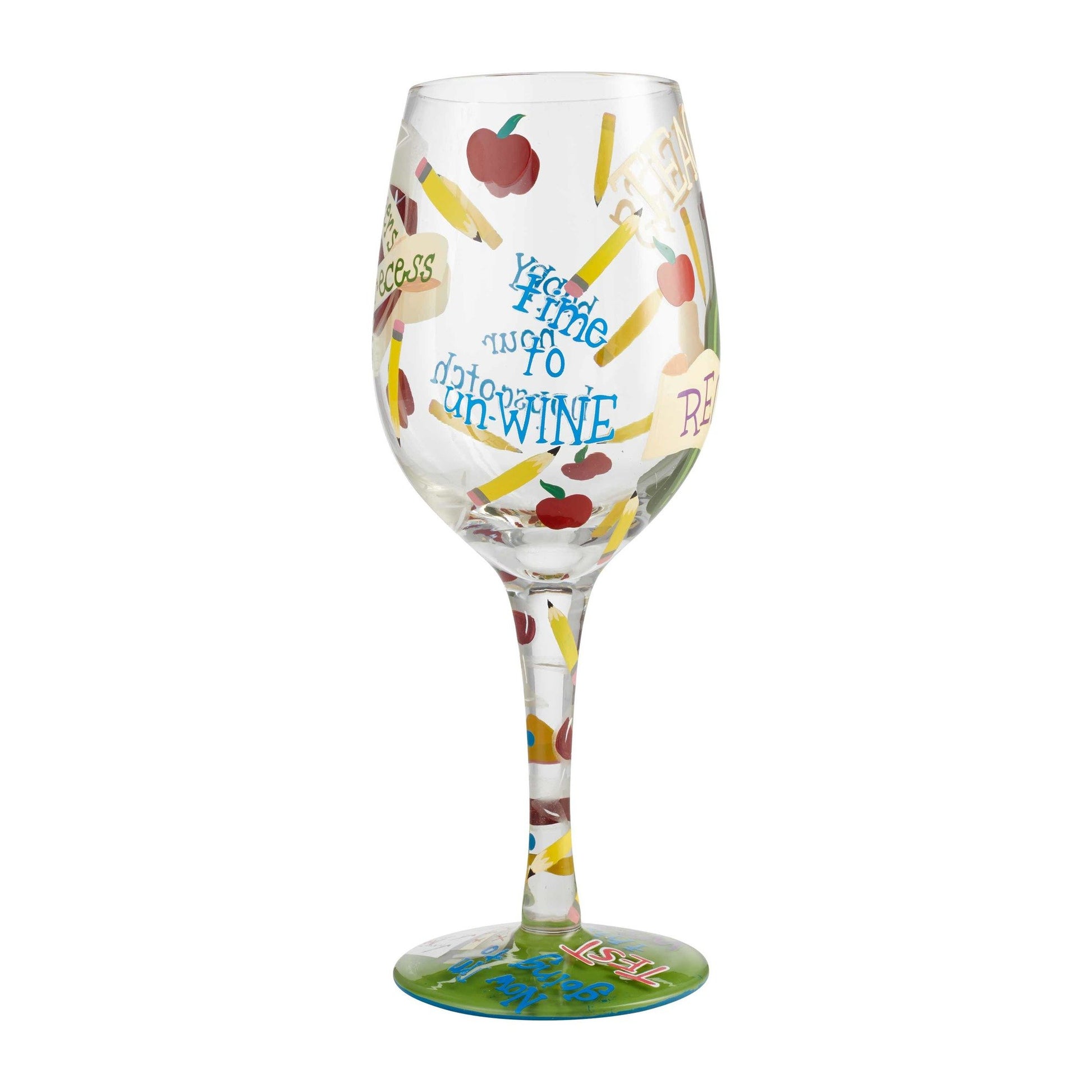 Teacher's Recess Wine Glass by Lolita®-Wine Glass-Designs by Lolita® (Enesco)-Top Notch Gift Shop