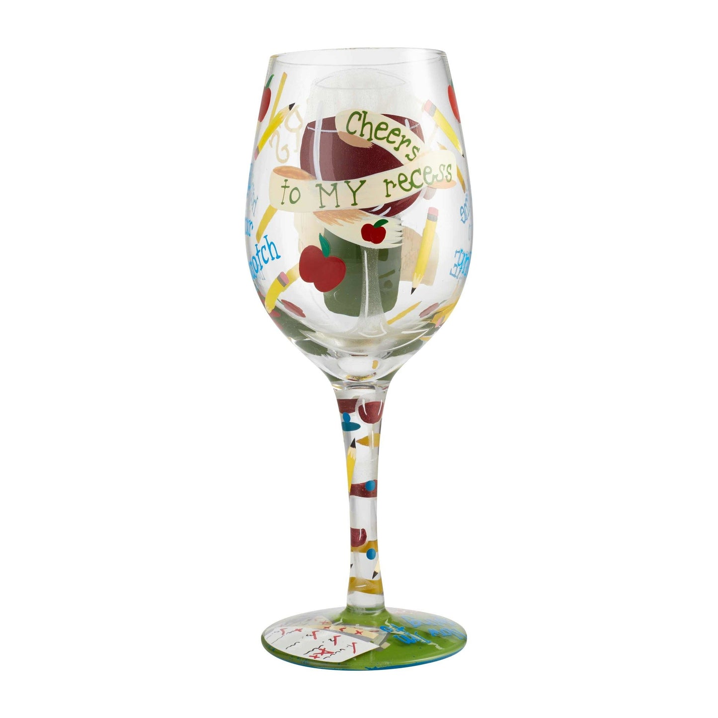 Teacher's Recess Wine Glass by Lolita®-Wine Glass-Designs by Lolita® (Enesco)-Top Notch Gift Shop