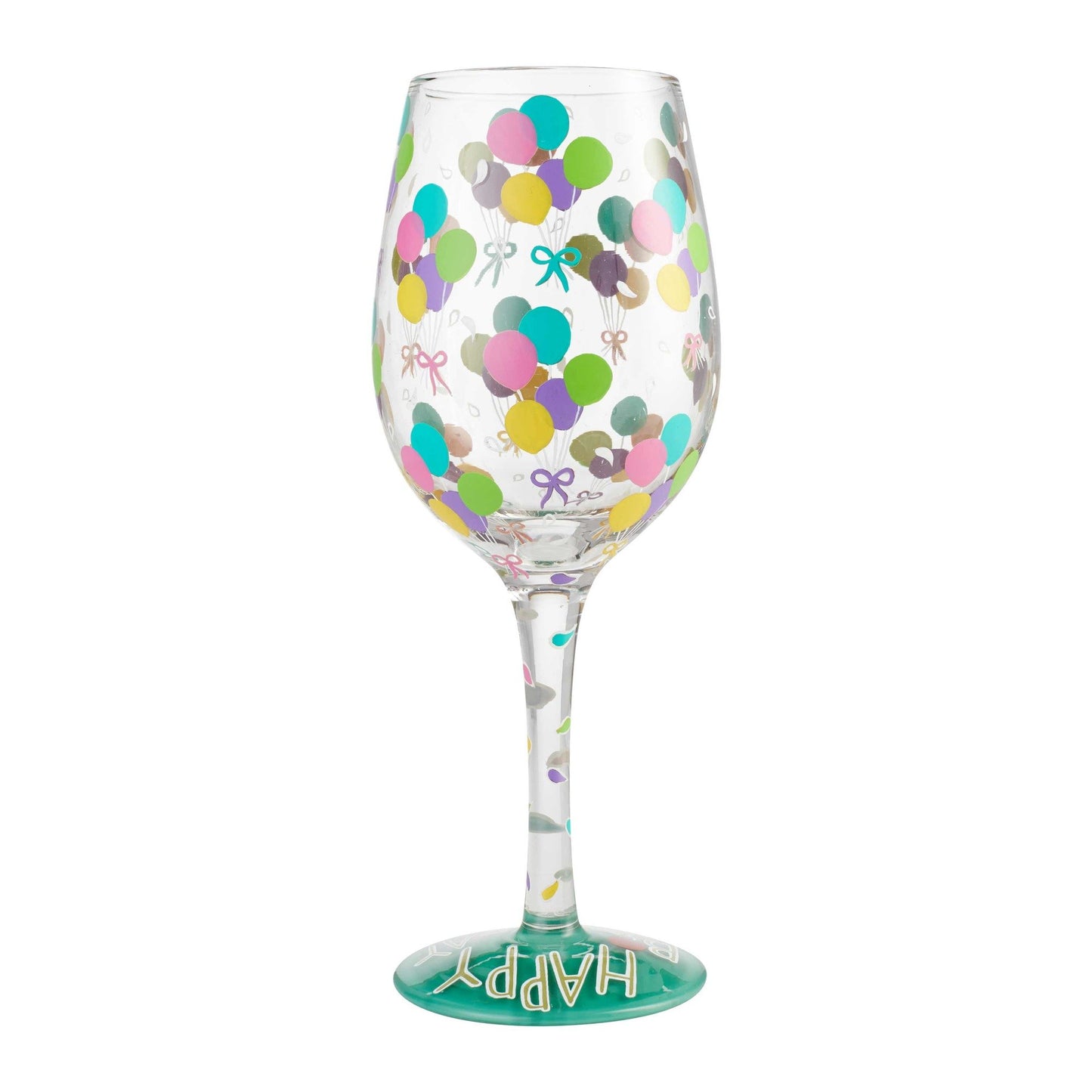 Birthday Balloons Wine Glass by Lolita®-Wine Glass-Designs by Lolita® (Enesco)-Top Notch Gift Shop