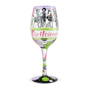 Girlfriends Together Wine Glass by Lolita®-Wine Glass-Designs by Lolita® (Enesco)-Top Notch Gift Shop