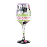 Girlfriends Together Wine Glass by Lolita®-Wine Glass-Designs by Lolita® (Enesco)-Top Notch Gift Shop