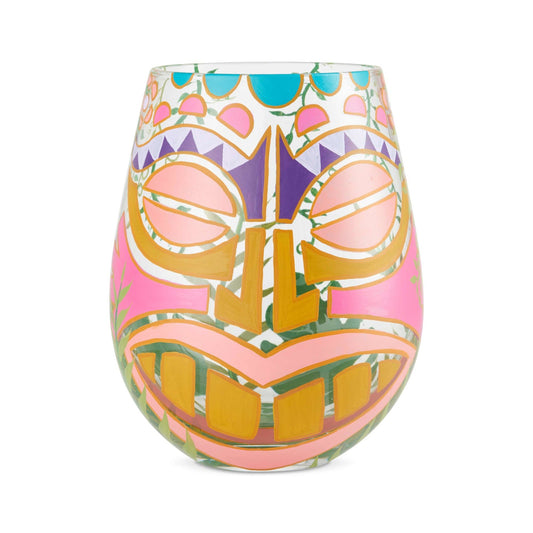 Tiki, Too Stemless Wine Glass by Lolita®-Stemless Wine Glass-Designs by Lolita® (Enesco)-Top Notch Gift Shop