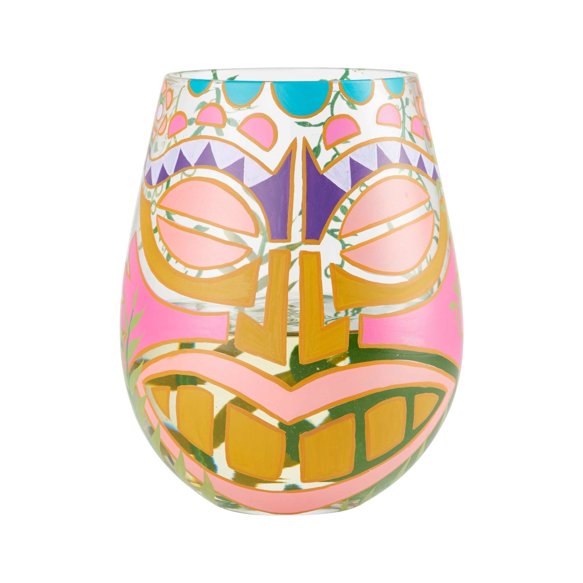 Tiki, Too Stemless Wine Glass by Lolita®-Stemless Wine Glass-Designs by Lolita® (Enesco)-Top Notch Gift Shop