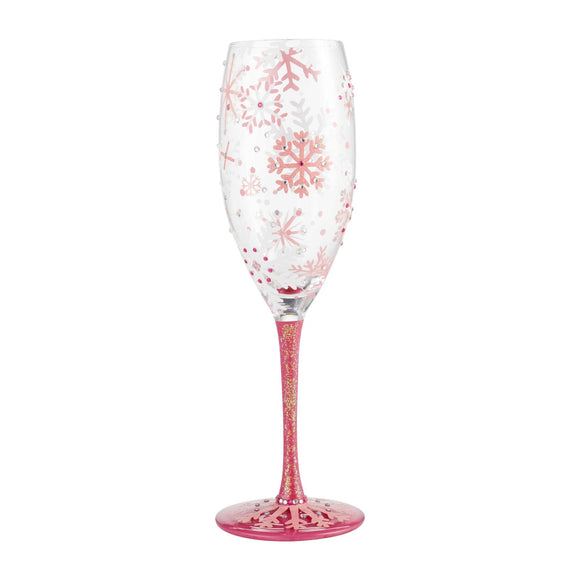 Blushing Snowflakes Prosecco Glass by Lolita®-Champagne Glass-Designs by Lolita® (Enesco)-Top Notch Gift Shop