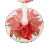 Poinsettias In The Snow Prosecco Glass by Lolita®-Champagne Glass-Designs by Lolita® (Enesco)-Top Notch Gift Shop