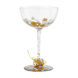 Jingle Bells Coupe Glass by Lolita-Coupe Glasses-Designs by Lolita® (Enesco)-Top Notch Gift Shop