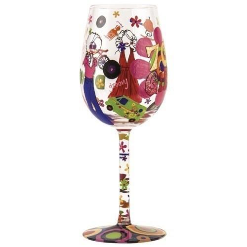 70's Girl Wine Glass by Lolita®-Wine Glass-Designs by Lolita® (Enesco)-Top Notch Gift Shop