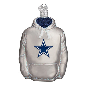 Dallas Cowboys Hand Blown Glass Hoodie Ornament-Ornament-Old World Christmas-Top Notch Gift Shop